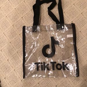 TikTok small clear tote bag